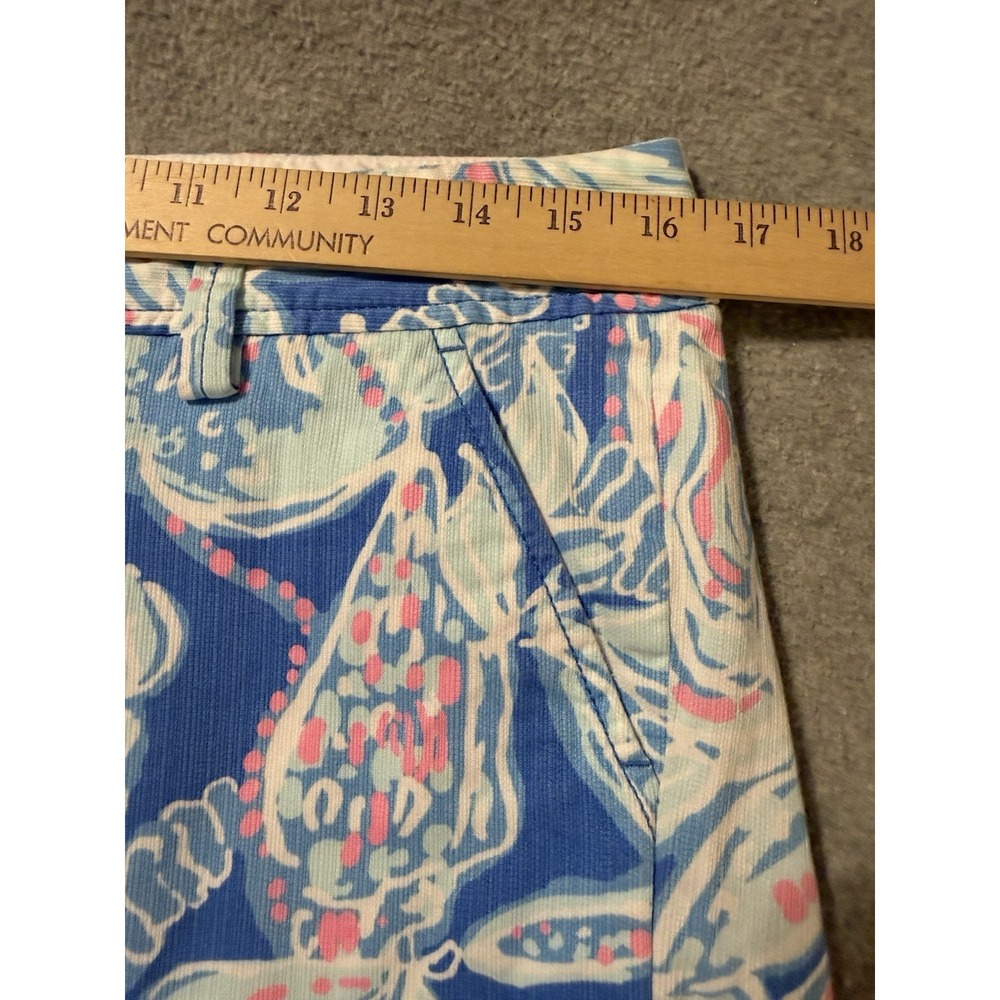 Lily Pulitzer Bay Blue Cotton Callahan Shorts Beach Golf Casual Women's 6 - Picture 14 of 16